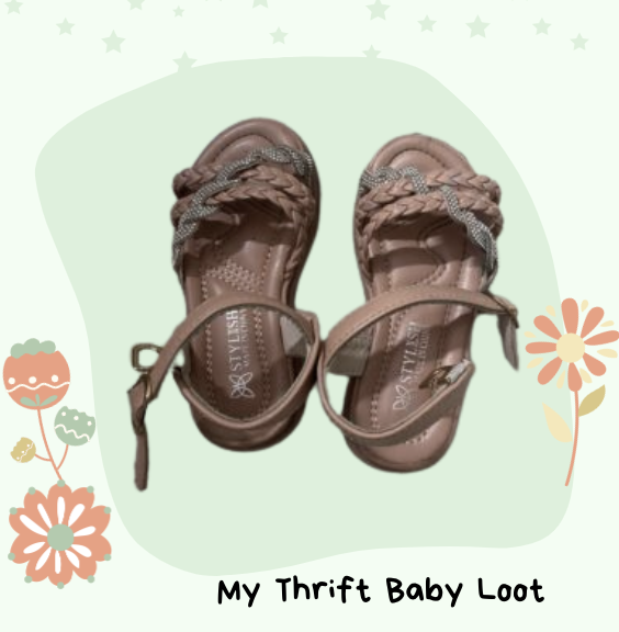 preloved neutral colour beige sandals for baby girl